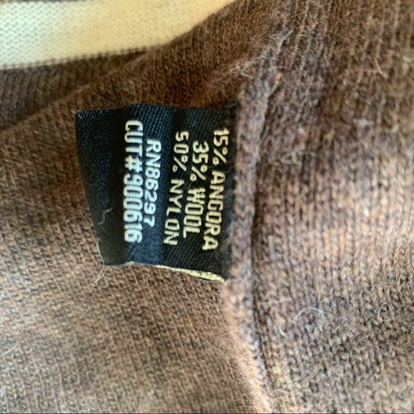 BCBG wool blend striped hooded sweater M - Picture 5 of 8